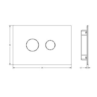 Клавиша смыва ArtCeram INOX 714.000.BS нержавеющая сталь